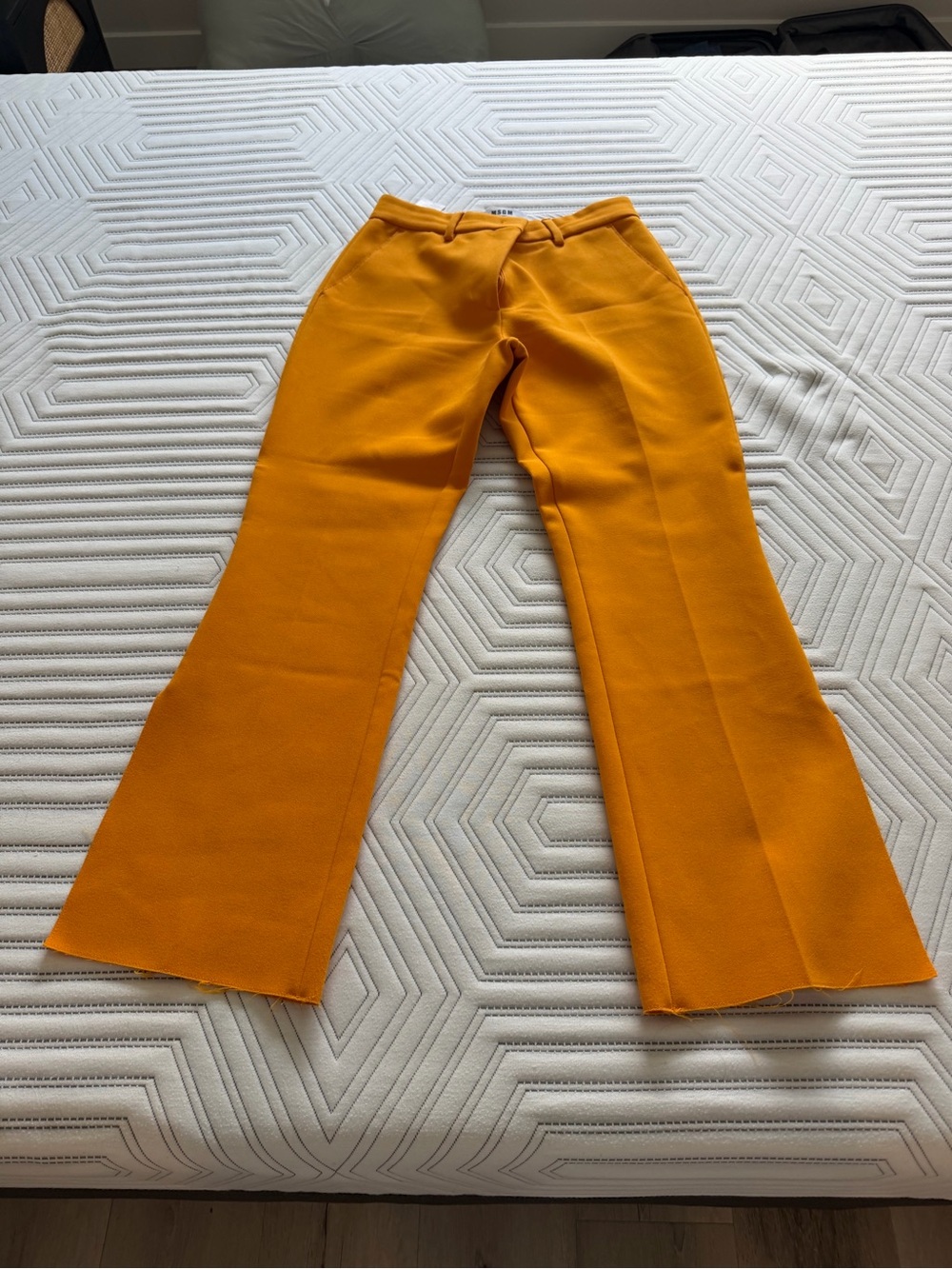 MSGM Mustard Yellow Flared Pants